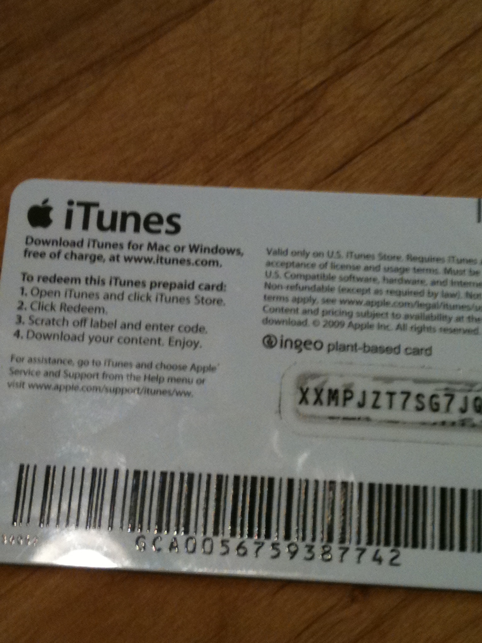 itunes download gift cards